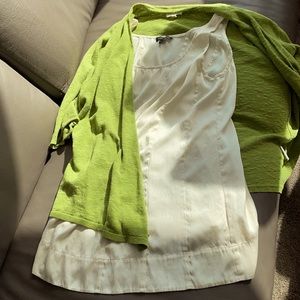 Cute leaf green Linen sweater